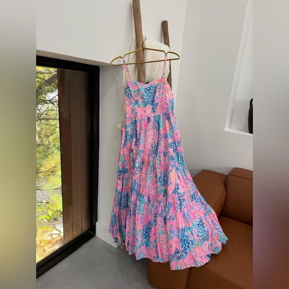 Lilly Pulitzer EDITH MIDI DRESS FITS S-M - Picture 8 of 8
